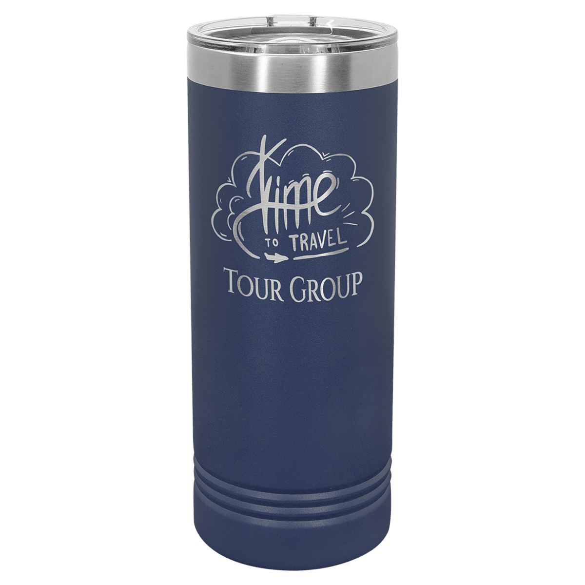 Personalized 22 oz. Skinny Tumblers – 2X Polar Camel Drinkware - Navy Blue