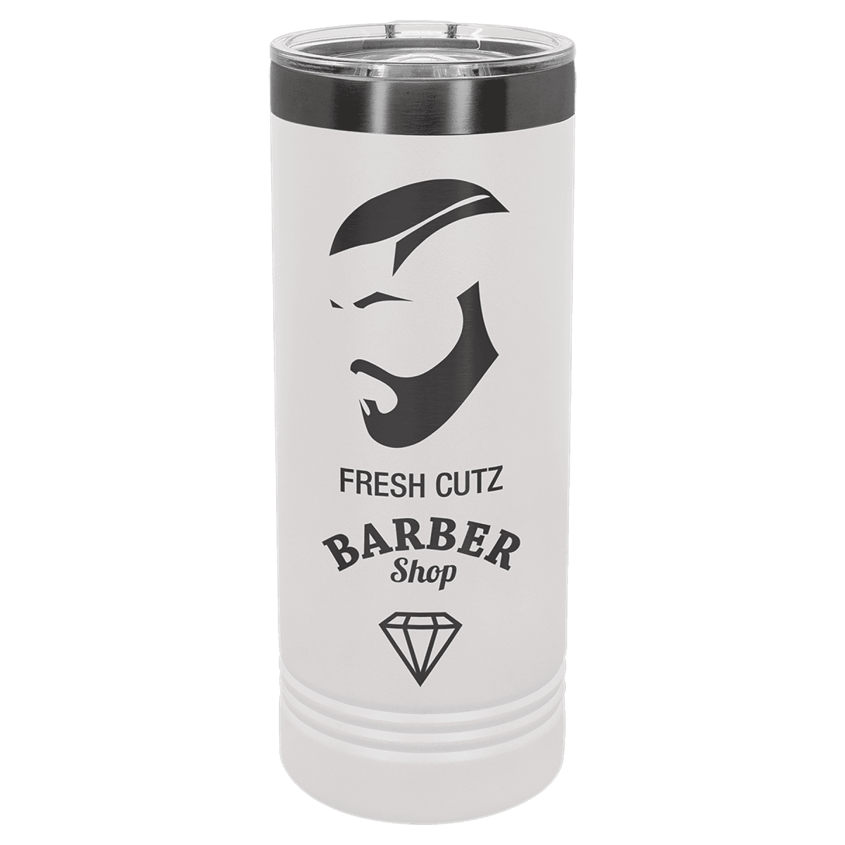 Personalized 22 oz. Skinny Tumblers – 2X Polar Camel Drinkware - White/Ghost Black