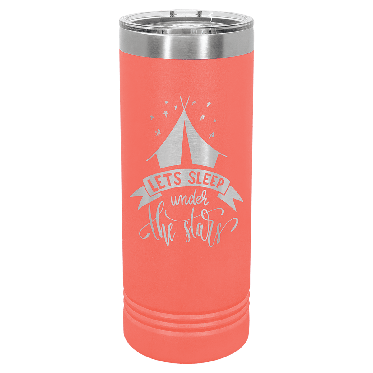 Personalized 22 oz. Skinny Tumblers – 2X Polar Camel Drinkware - Coral