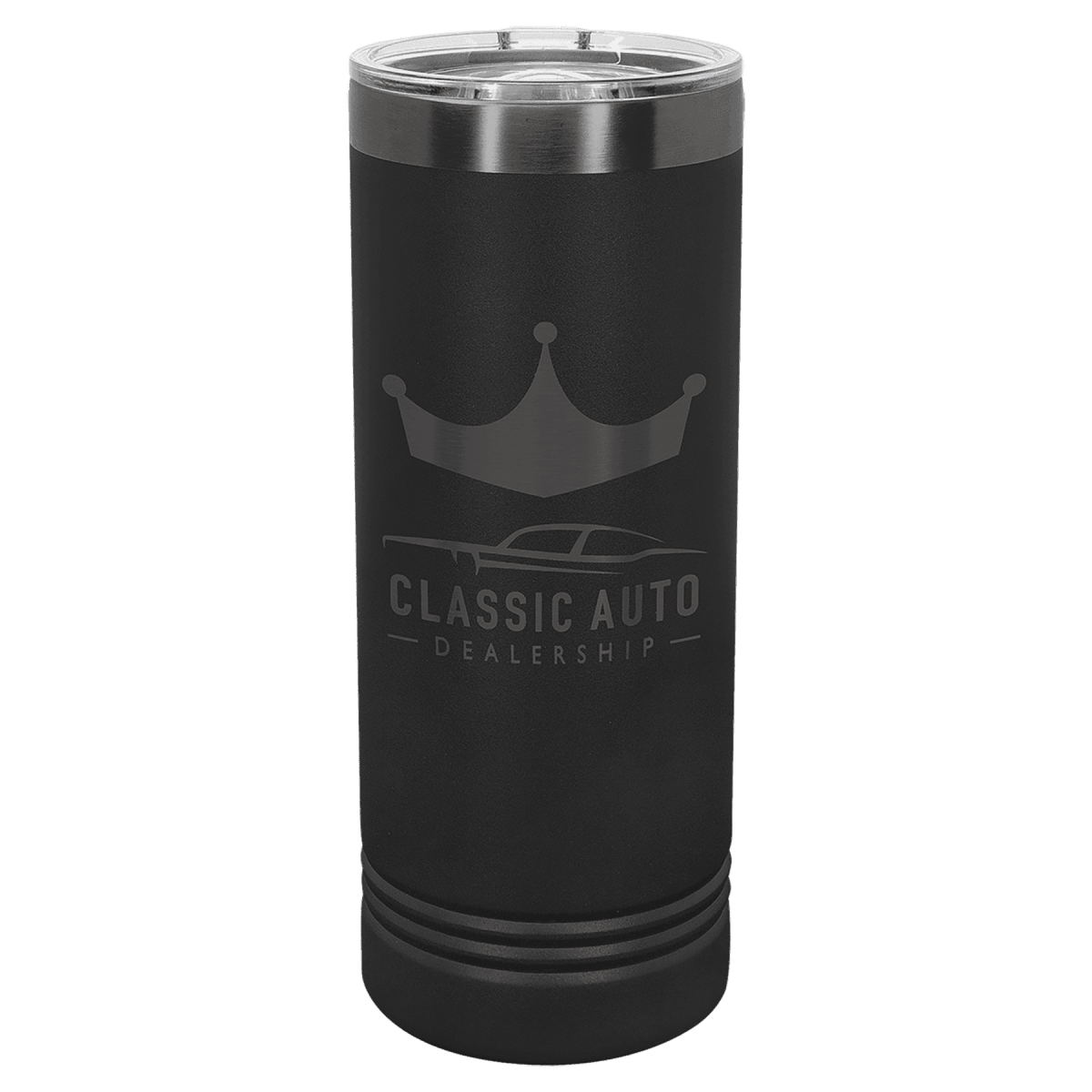Personalized 22 oz. Skinny Tumblers – 2X Polar Camel Drinkware - Black/Ghost Black