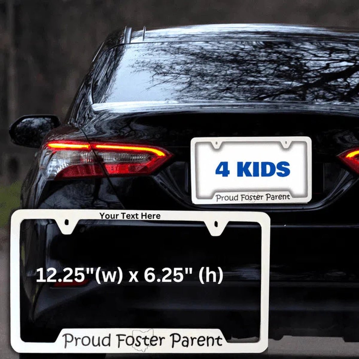 Personalized Acrylic License Plate Frame - Foster Parent