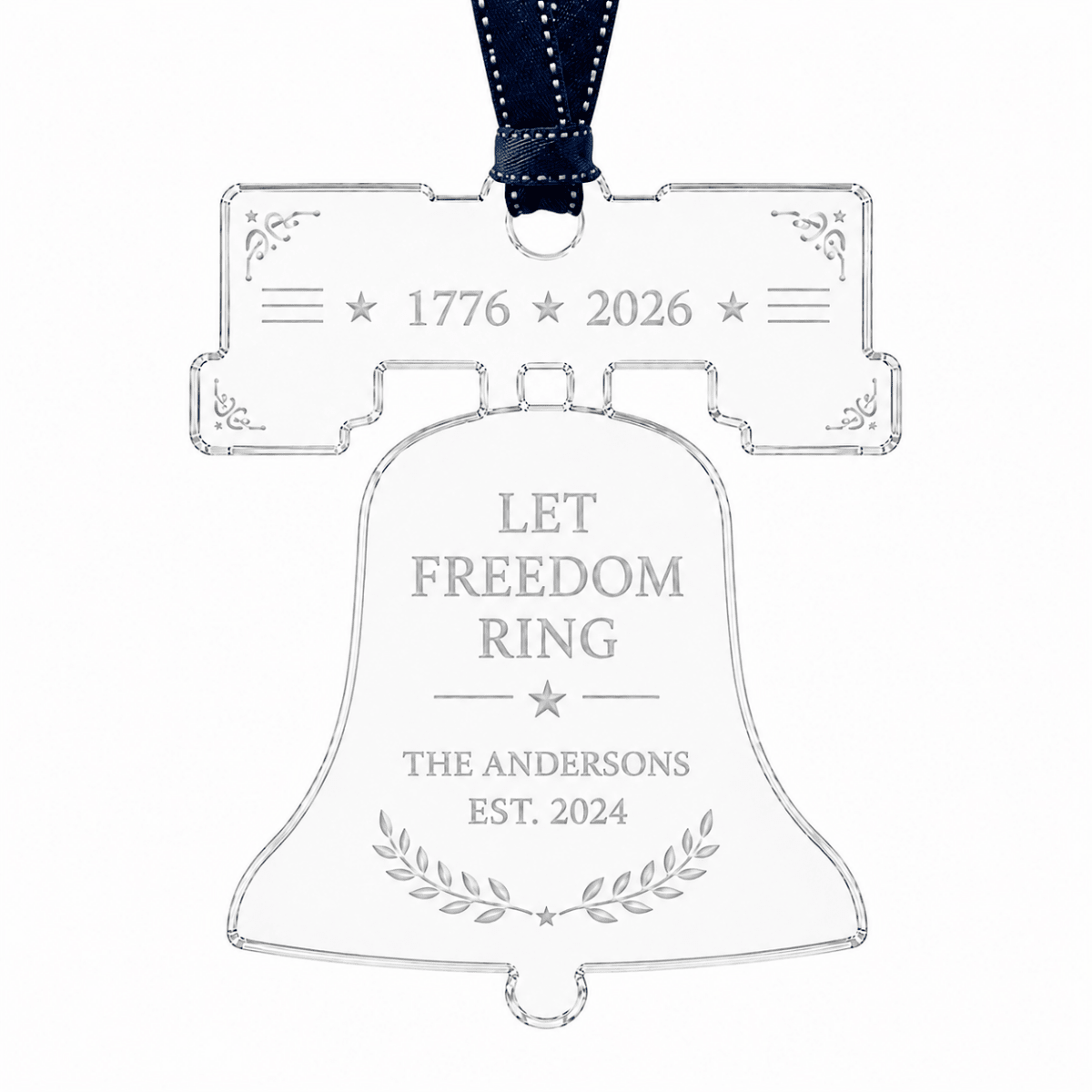 Personalized America 250 Liberty Bell Acrylic Ornament - Heritage Classic