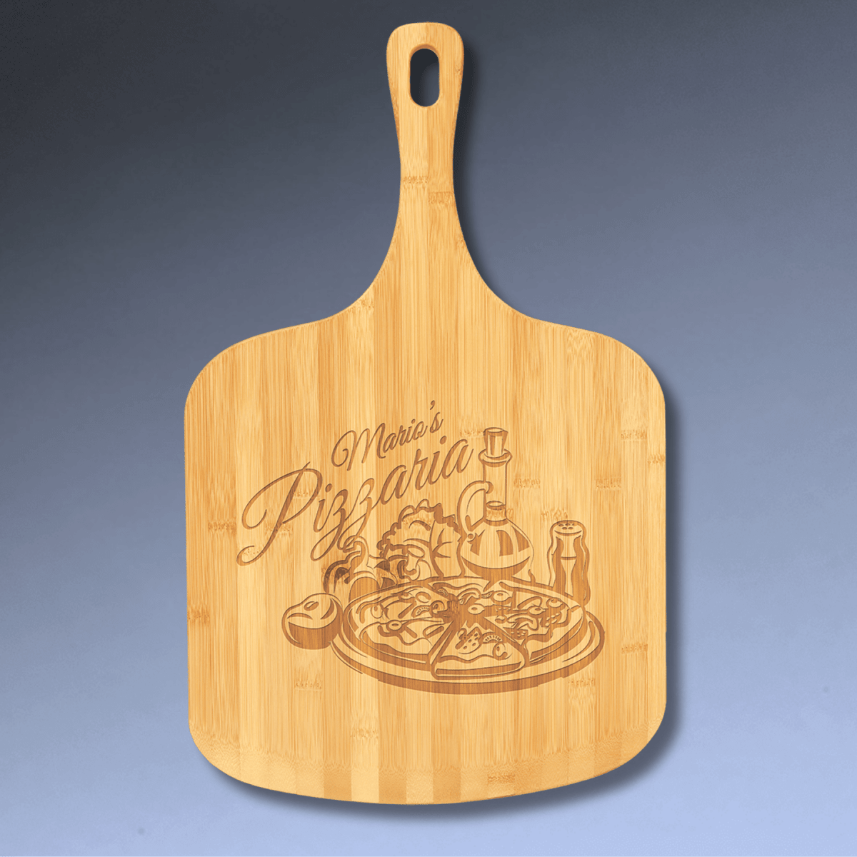 Personalized Bamboo Pizza Board with Custom Engraving -