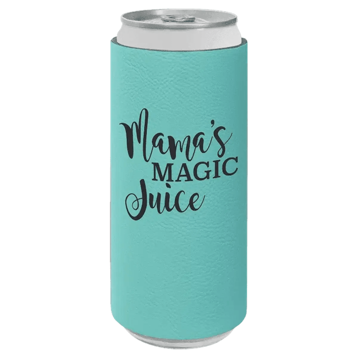 Personalized Beverage Holder for Slim Cans and Bottles - Teal