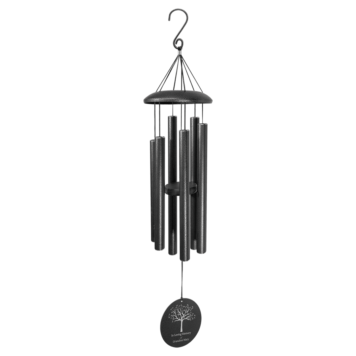 Personalized Black Aluminum Wind Chimes – 30" & 36" - 30"