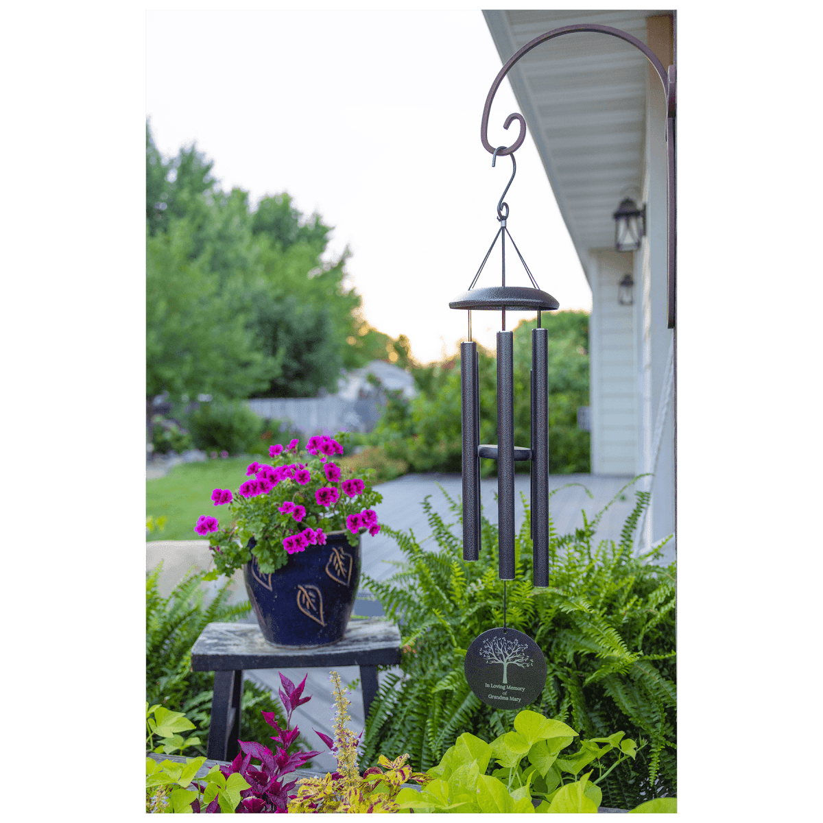 Personalized Black Aluminum Wind Chimes – 30" & 36" - 30"