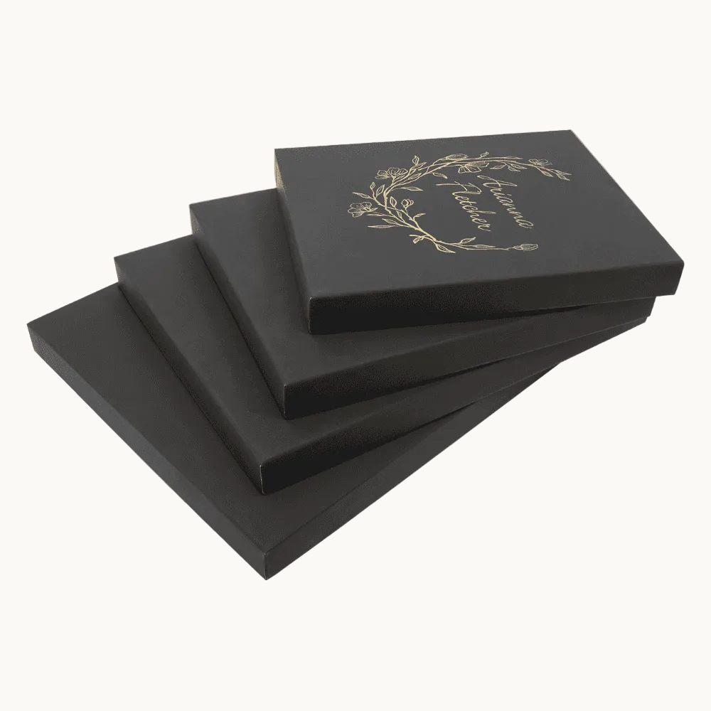 Personalized Black Gift or Plaque Box - Add Your Logo or Design - 7" x 9" (1" thick)