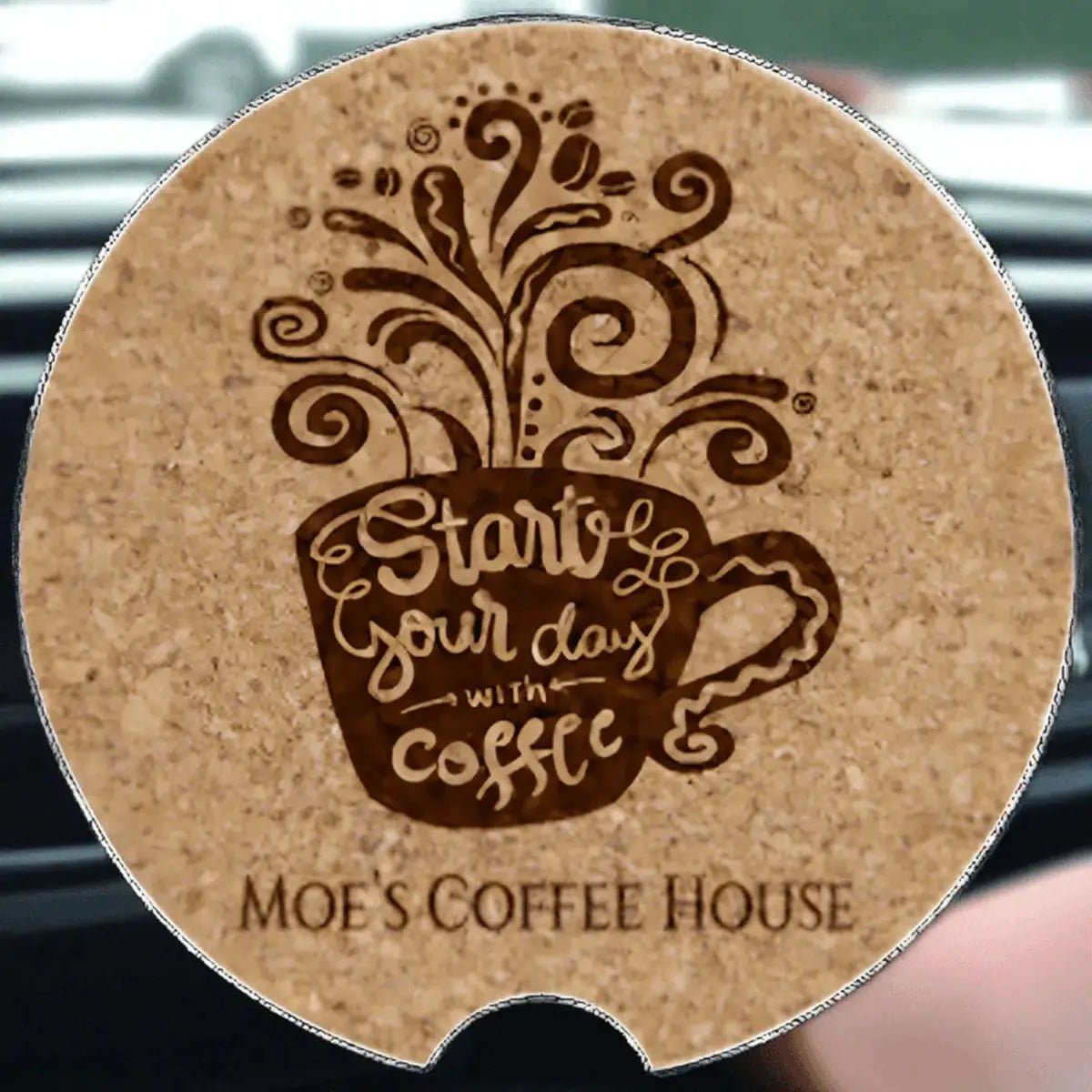 Personalized Cork Coasters and Trivets - Double Stitched Padded Coaster
