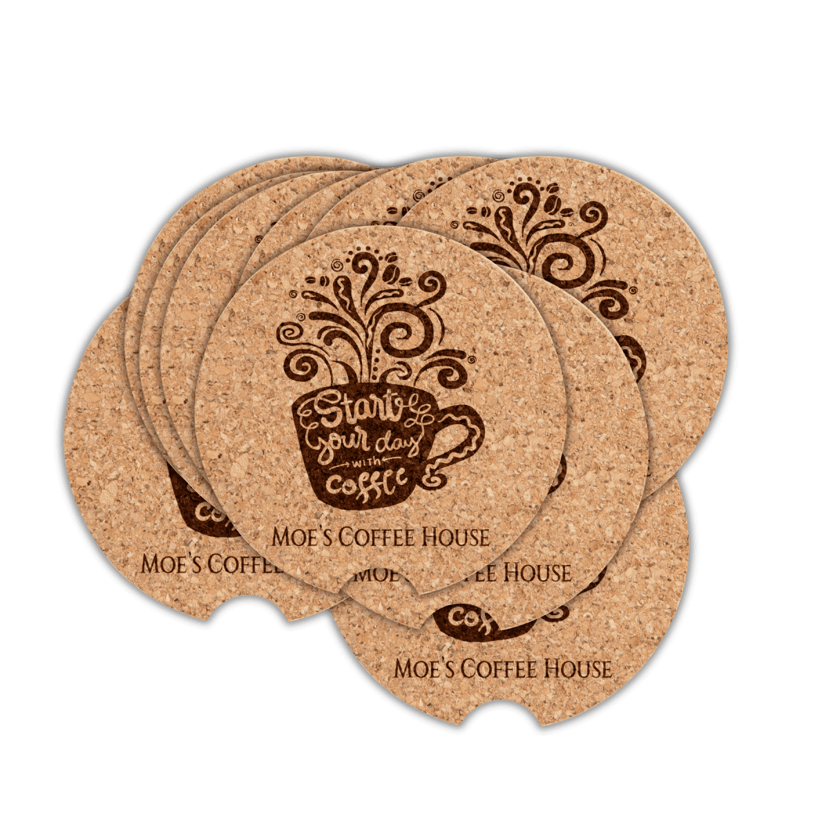 Personalized Cork Coasters and Trivets - Reusable Car Coaster