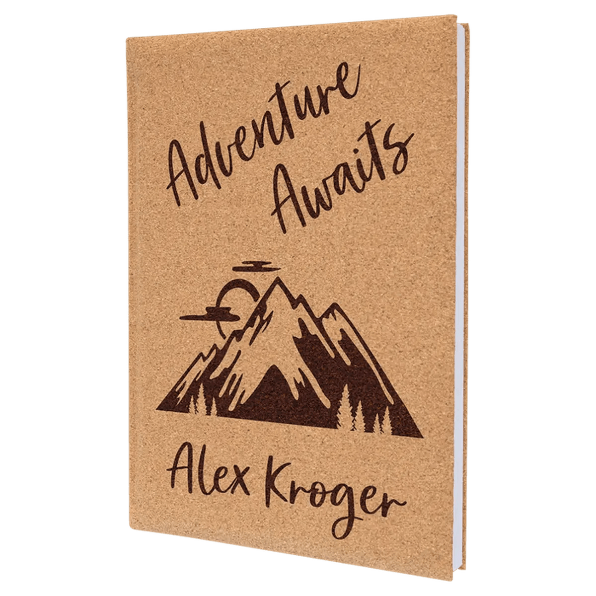 Personalized Cork Sketch Books - Hard Bound - 5 1/4" x 8 1/4"