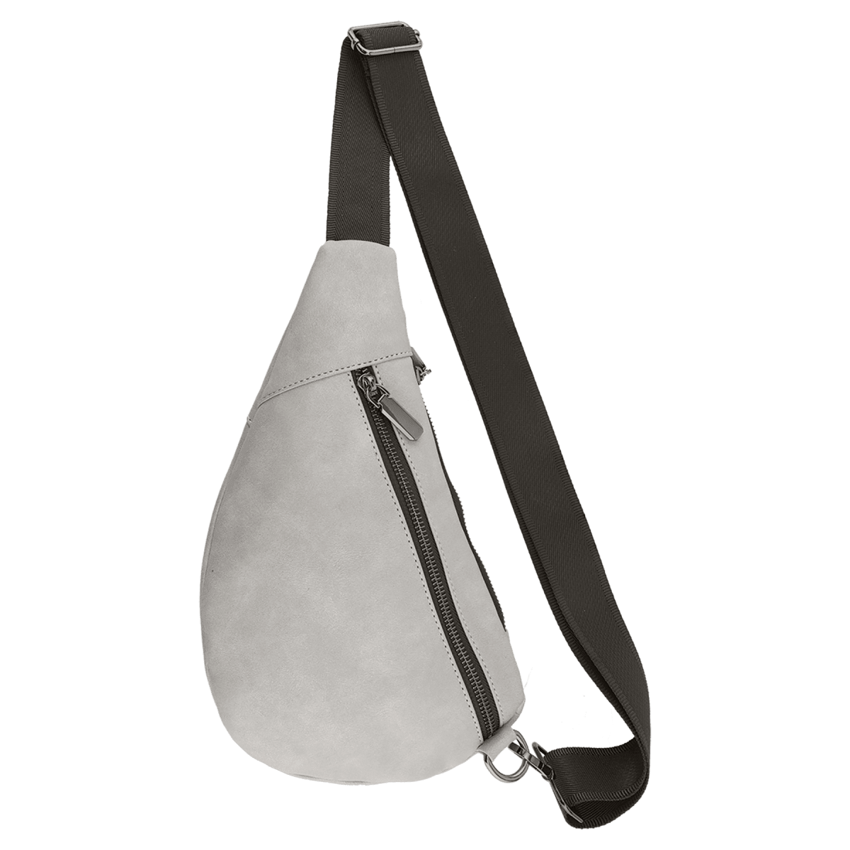 Custom Cross Body Sling Crescent Bag - Creekside Collection - Light Gray