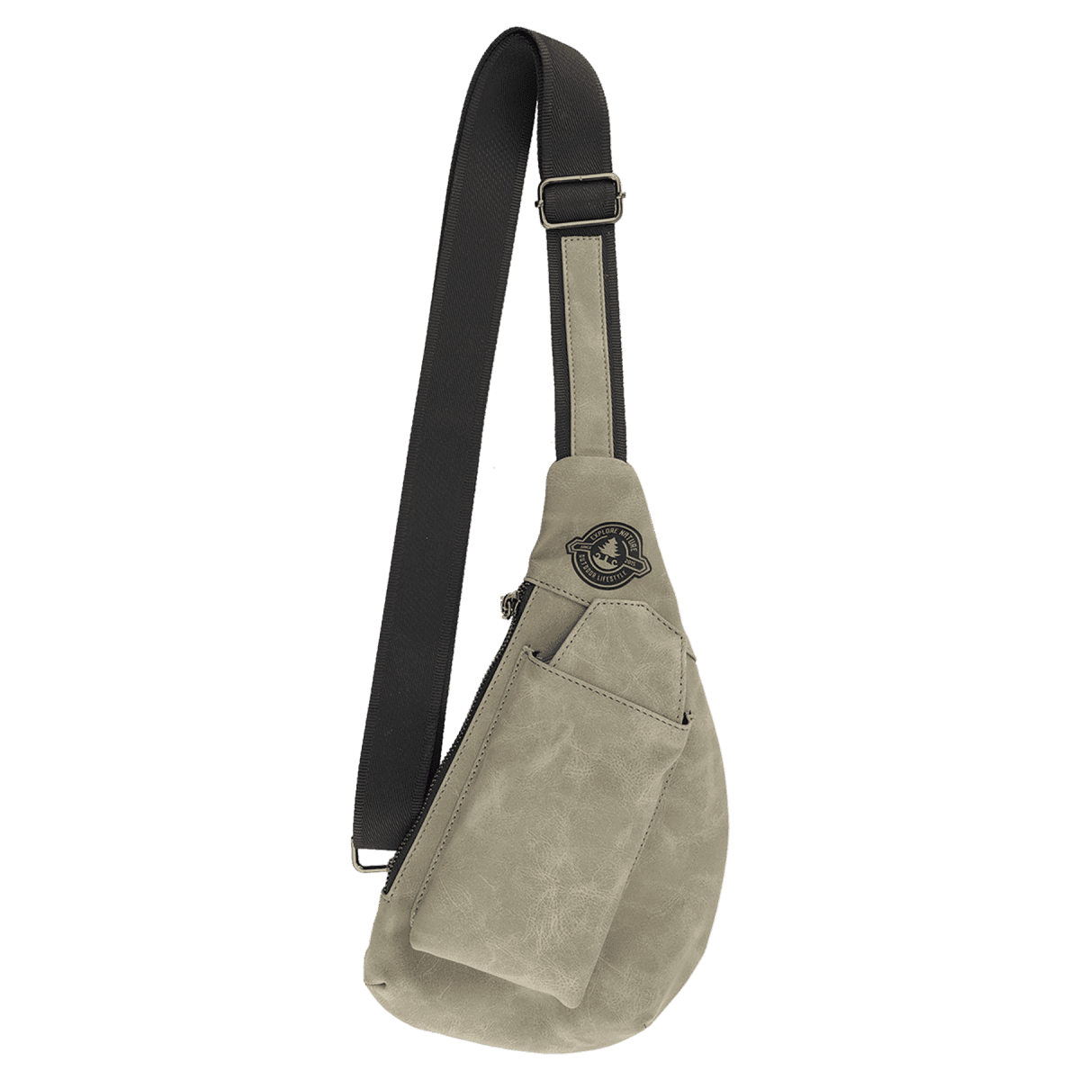 Custom Cross Body Sling Crescent Bag - Creekside Collection - Light Green