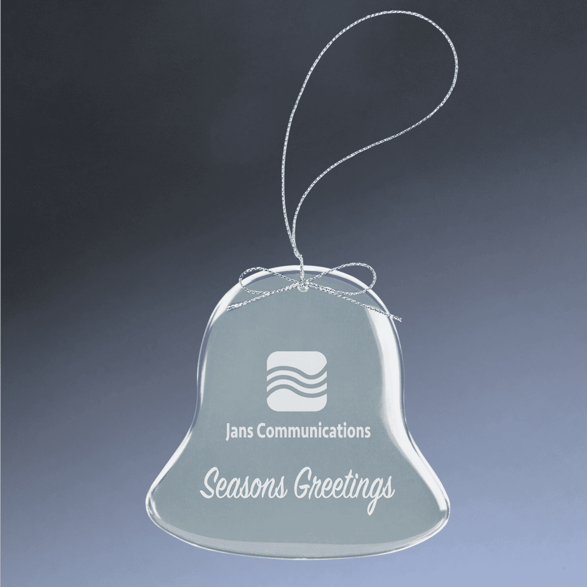Personalized Crystal Ornaments with Ribbon and Gift Box - Bell