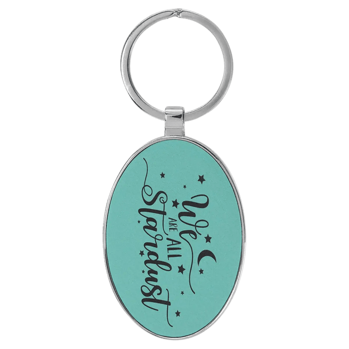 Personalized Leatherette Keychains - With Football & Basketball Styles - Teal