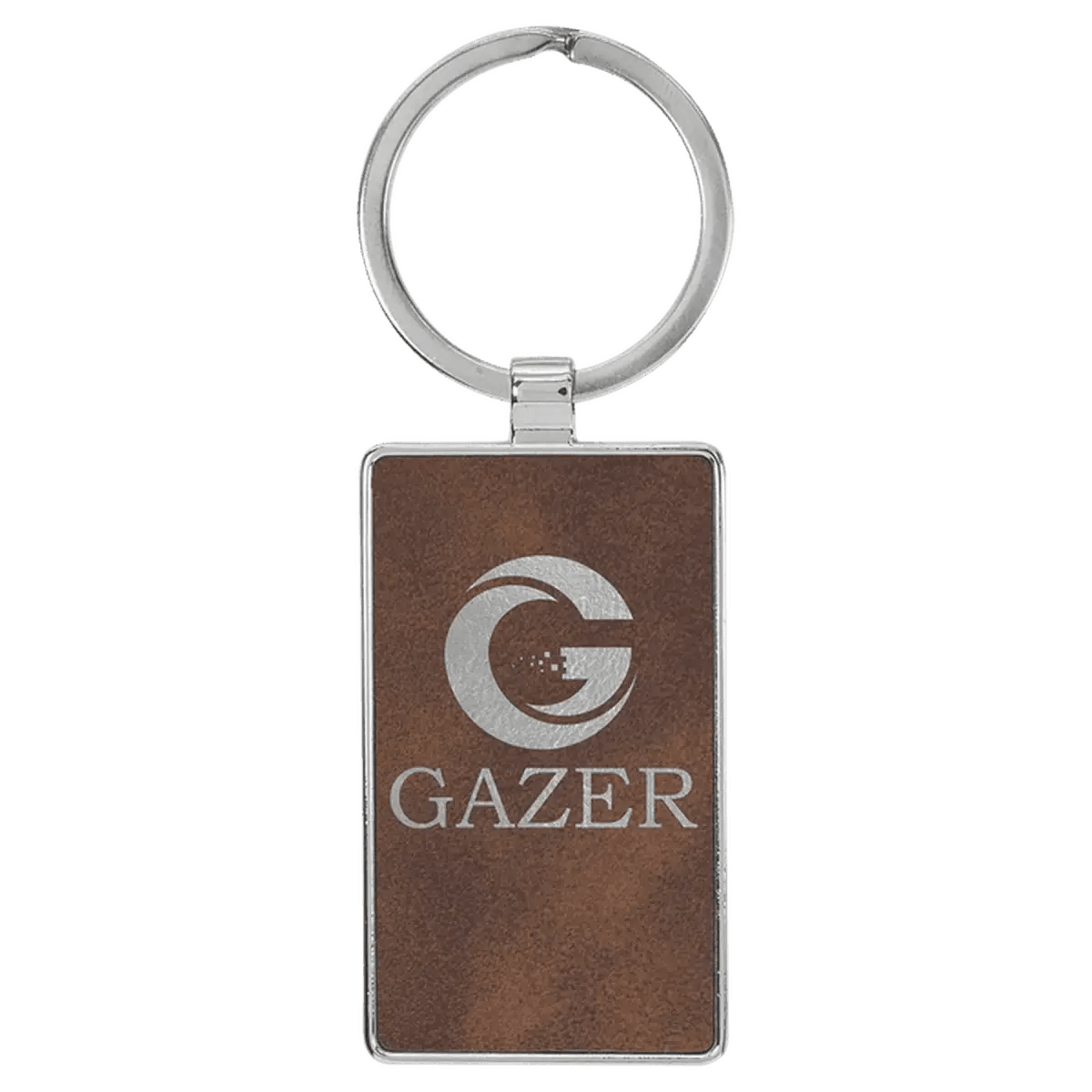 Personalized Leatherette Keychains - With Football & Basketball Styles - Blue/Silver