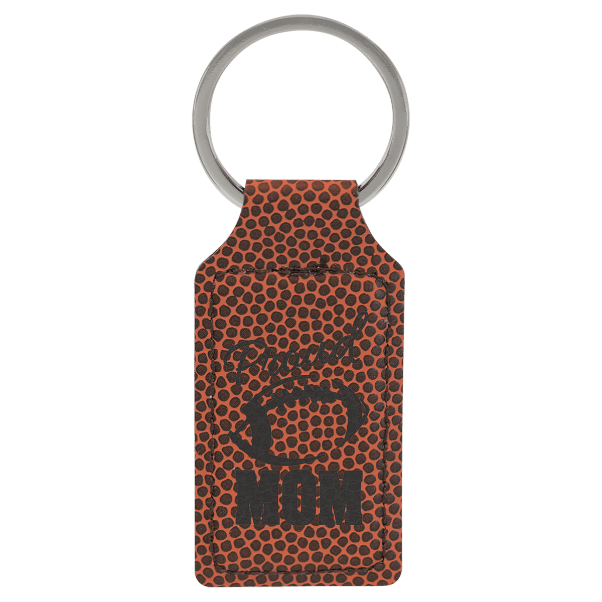 Personalized Leatherette Keychains - With Football & Basketball Styles - Football