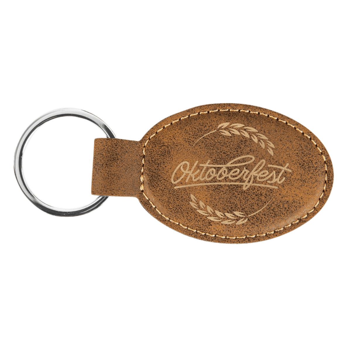 Personalized Leatherette Keychains - With Football & Basketball Styles - Black/Silver