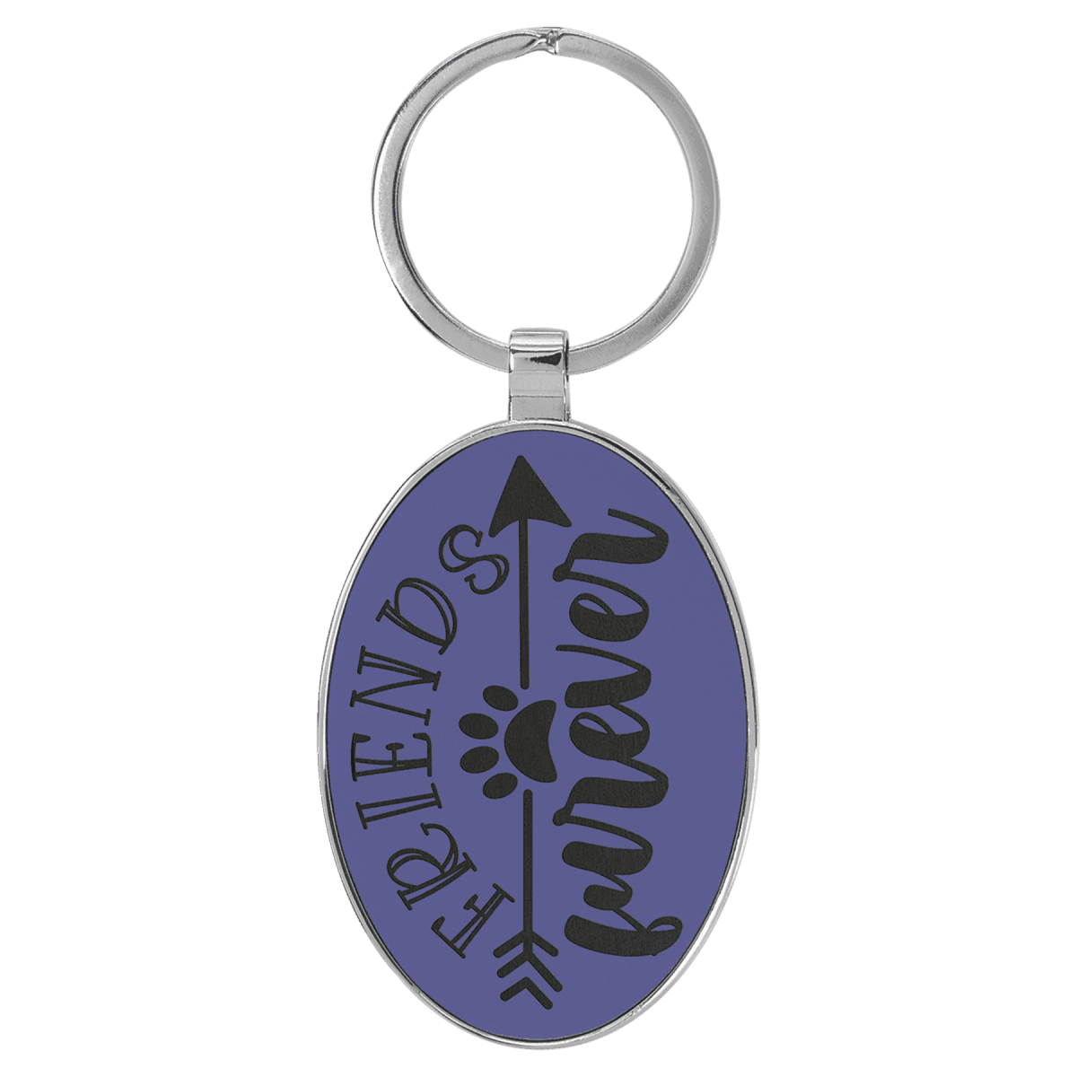 Personalized Leatherette Keychains - With Football & Basketball Styles - Purple