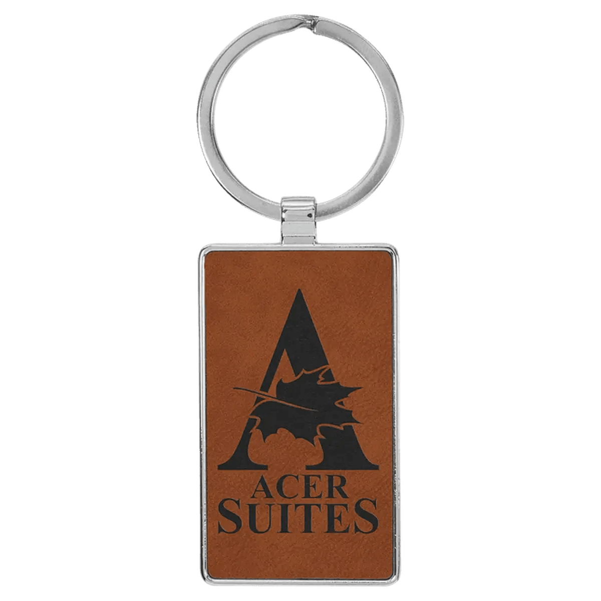 Personalized Leatherette Keychains - With Football & Basketball Styles - Rawhide