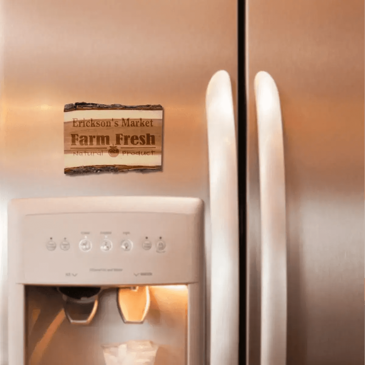 Personalized Log Refrigerator Magnets - Round
