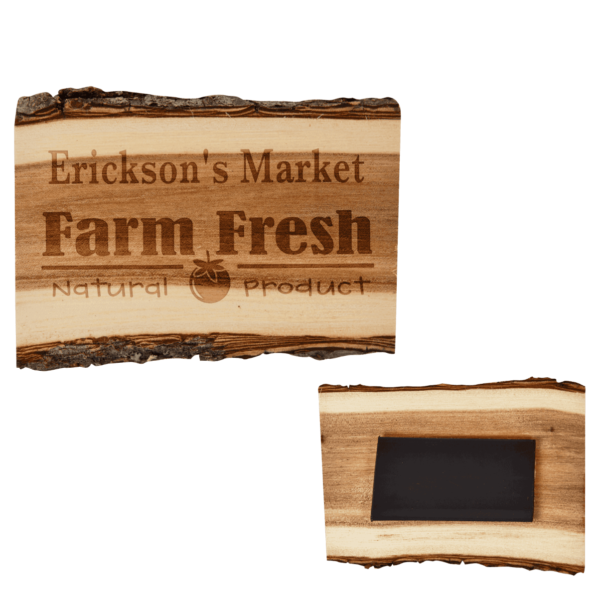 Personalized Log Refrigerator Magnets - Rectangle