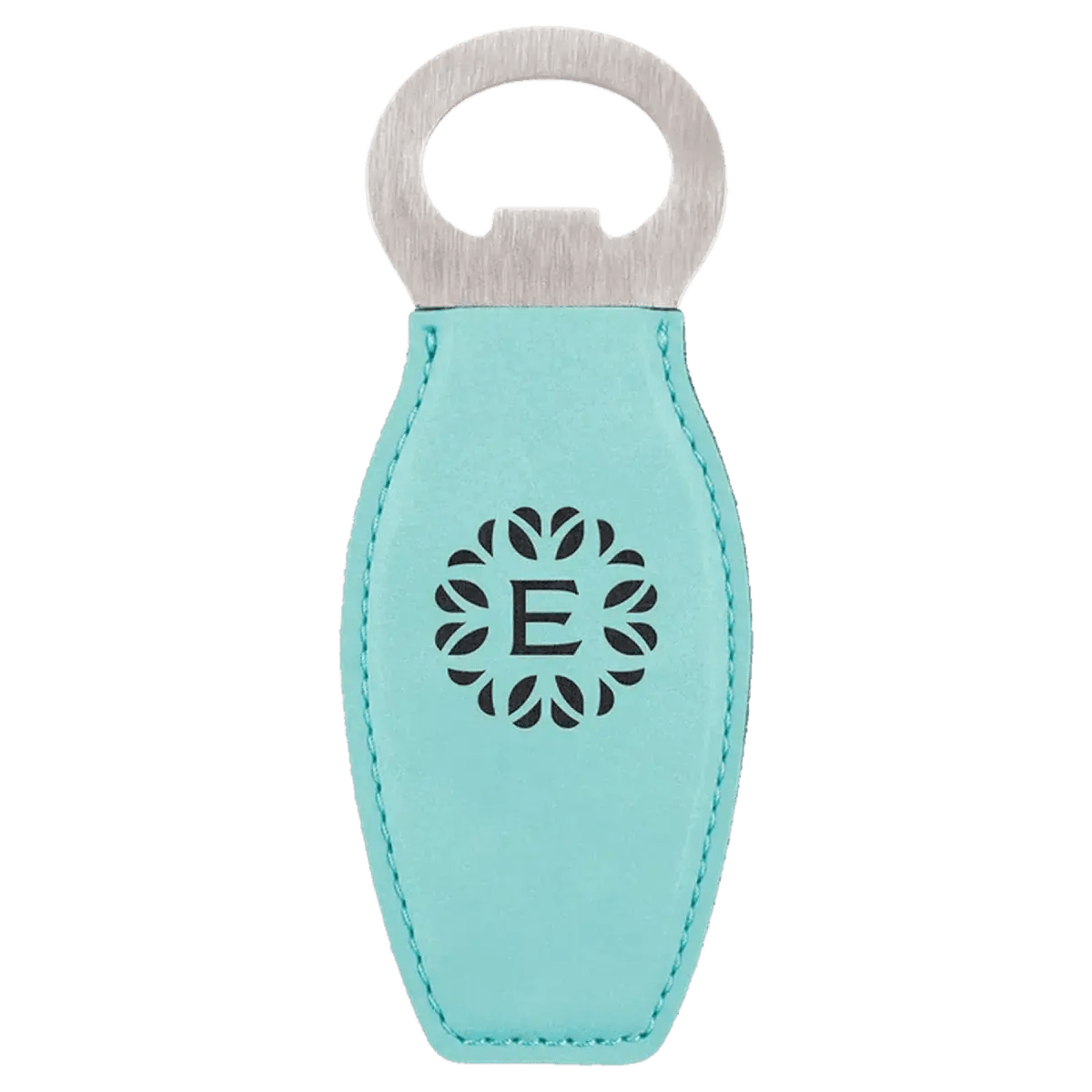 Personalized Magnetic Bottle Openers - Engraved in Leatherette or Cork - Teal