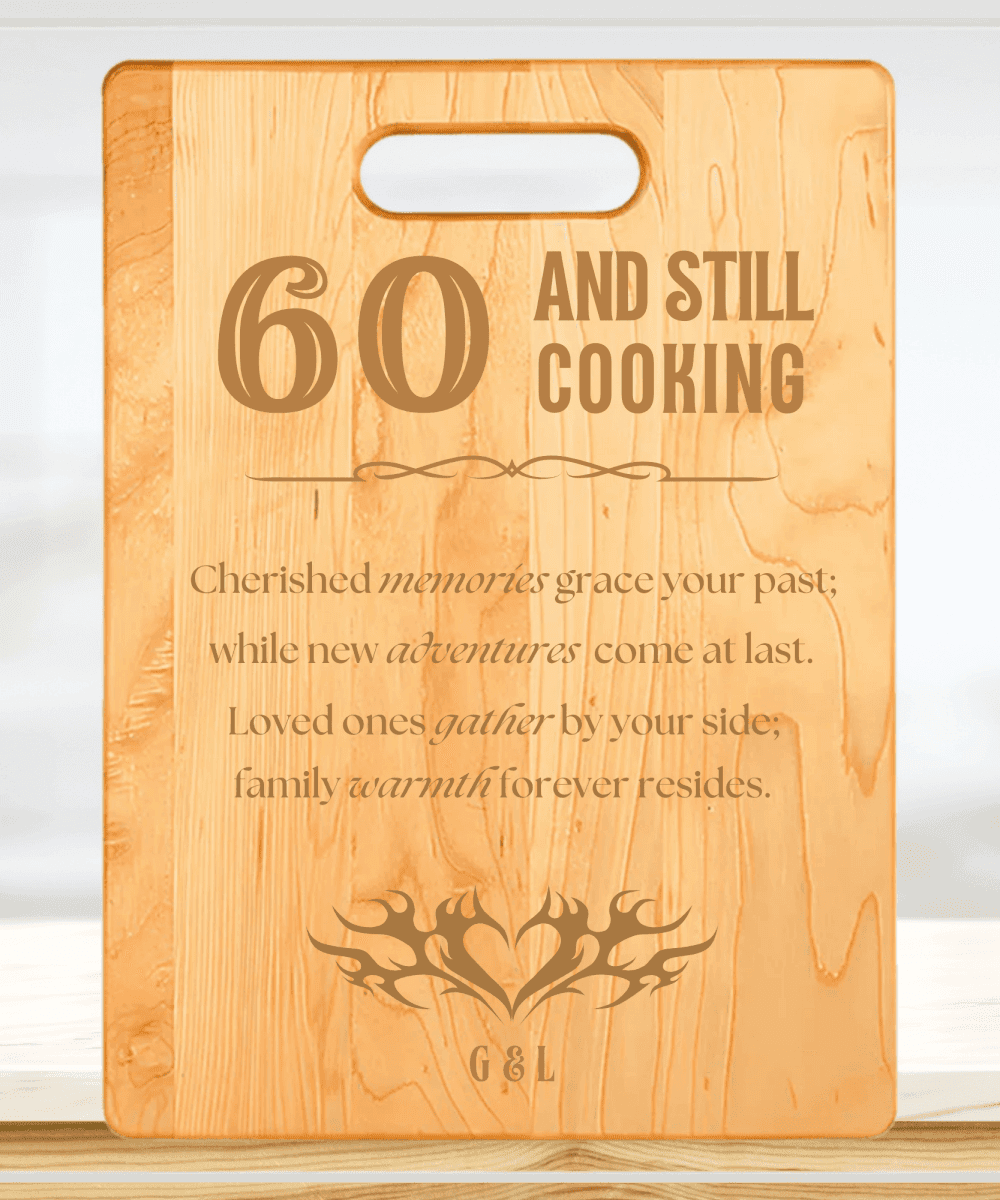 Custom Engraved Maple Cutting Boards with Paddle Handles 9" x 6" / Wide Handle Slot