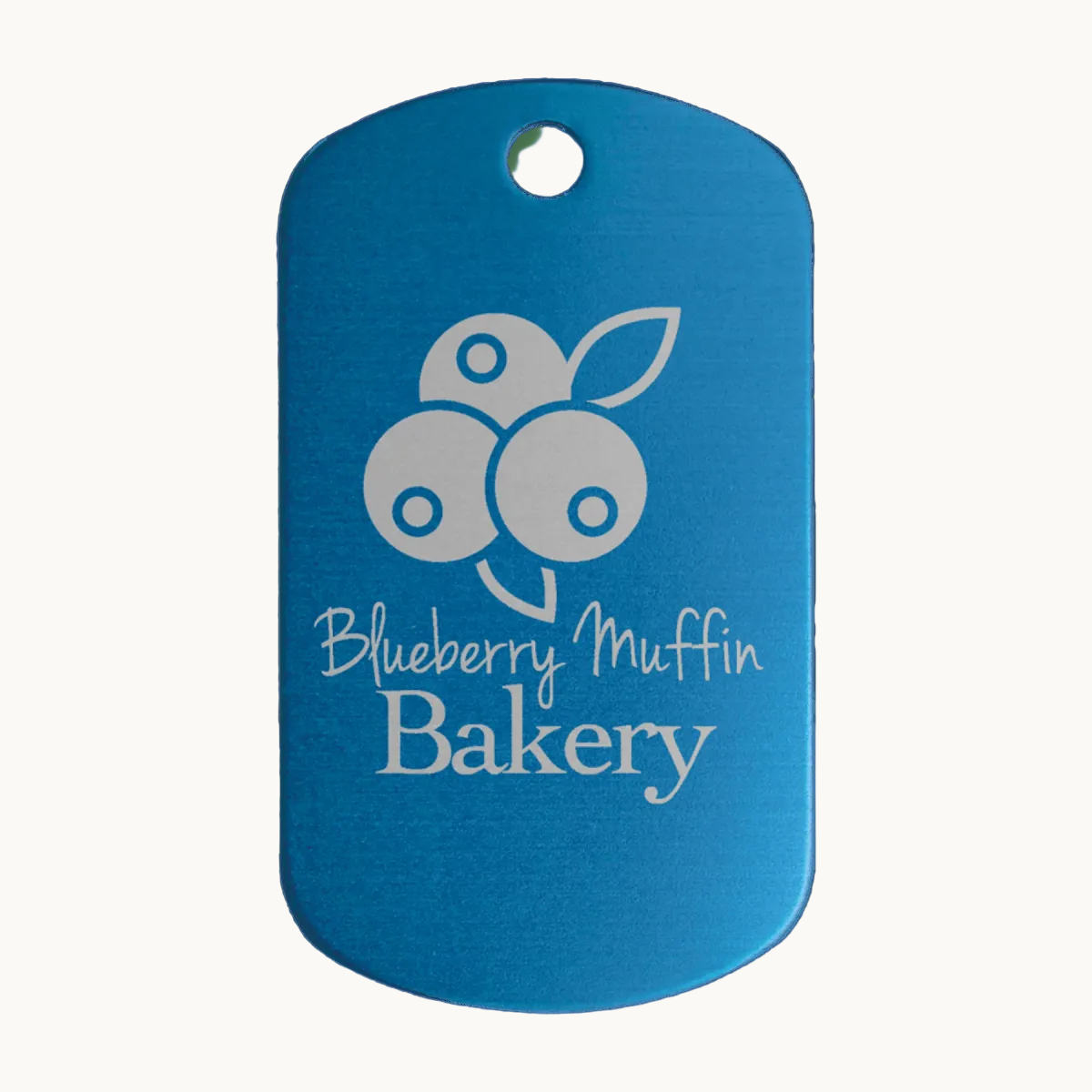 Custom Aluminum GI Style ID Tags - Blue