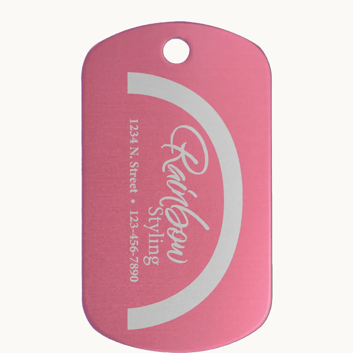 Custom Aluminum GI Style ID Tags - Pink