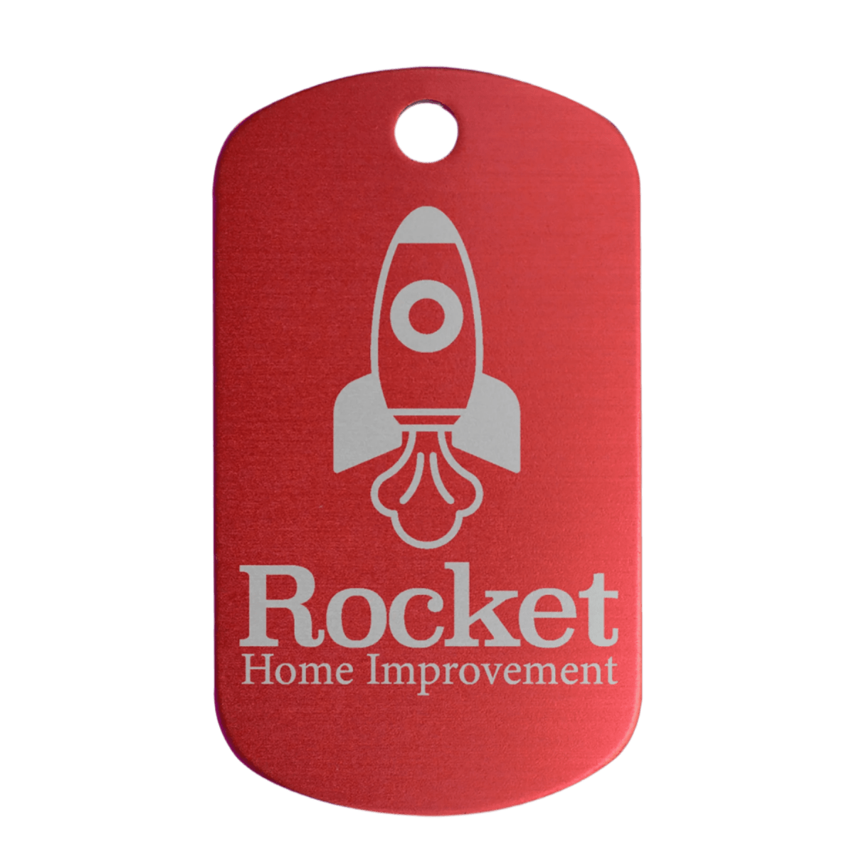 Personalized Metal Aluminum ID Dog Tags with Chain - Red