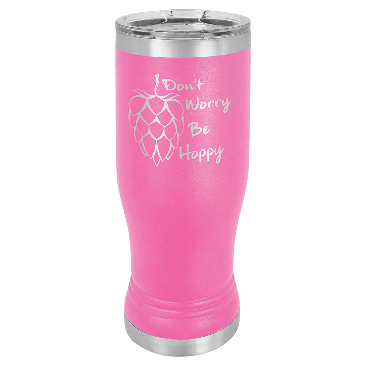 Personalized Pilsner Tumblers - Insulated Polar Camel Drinkware - Pink