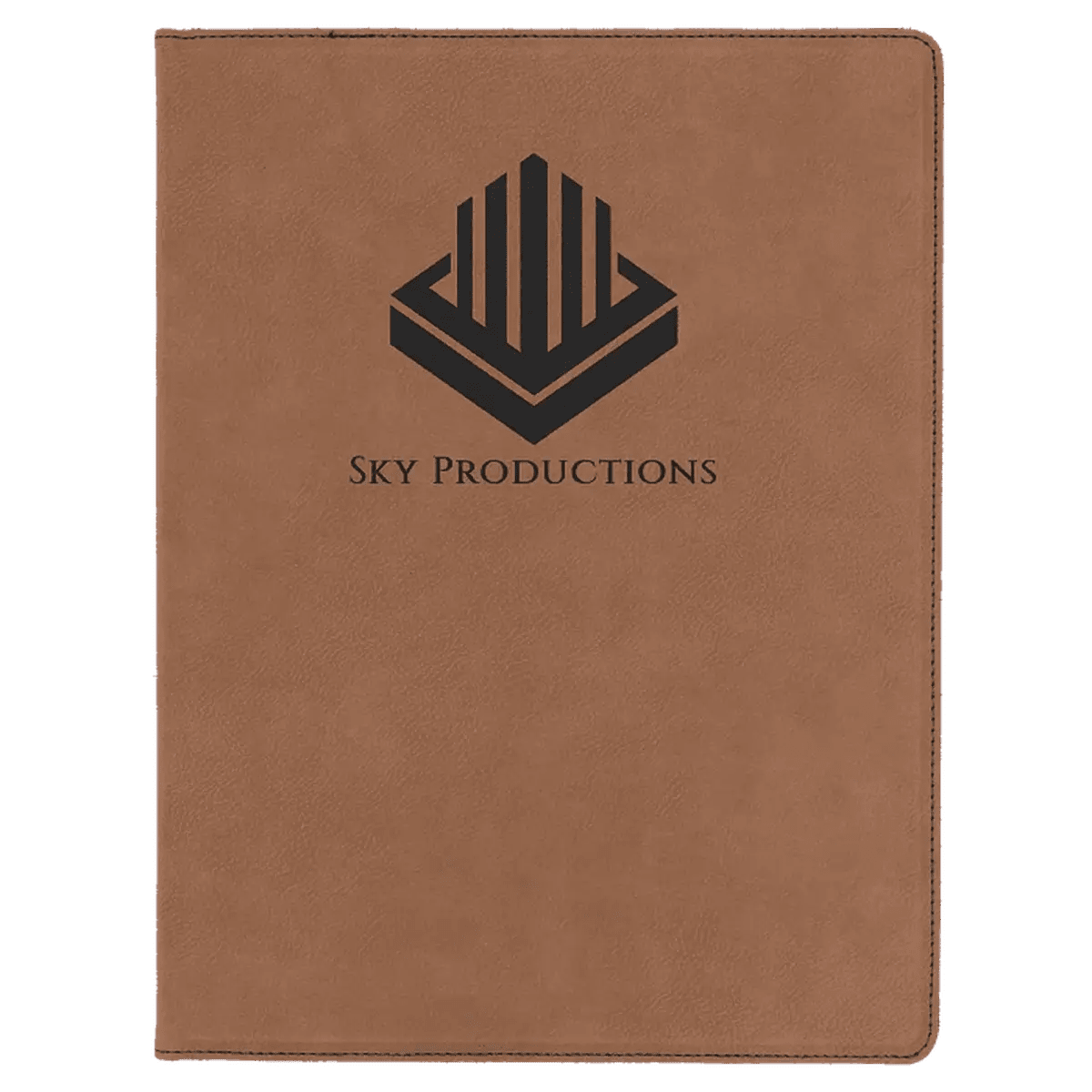Personalized Portfolios with Zipper and Notepad - Dark Brown