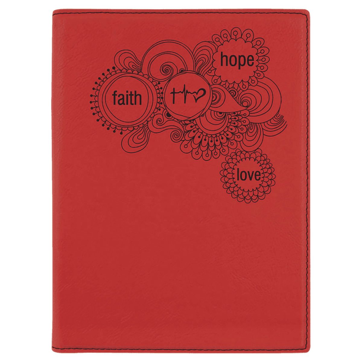 Personalized Portfolios with Zipper and Notepad - Red