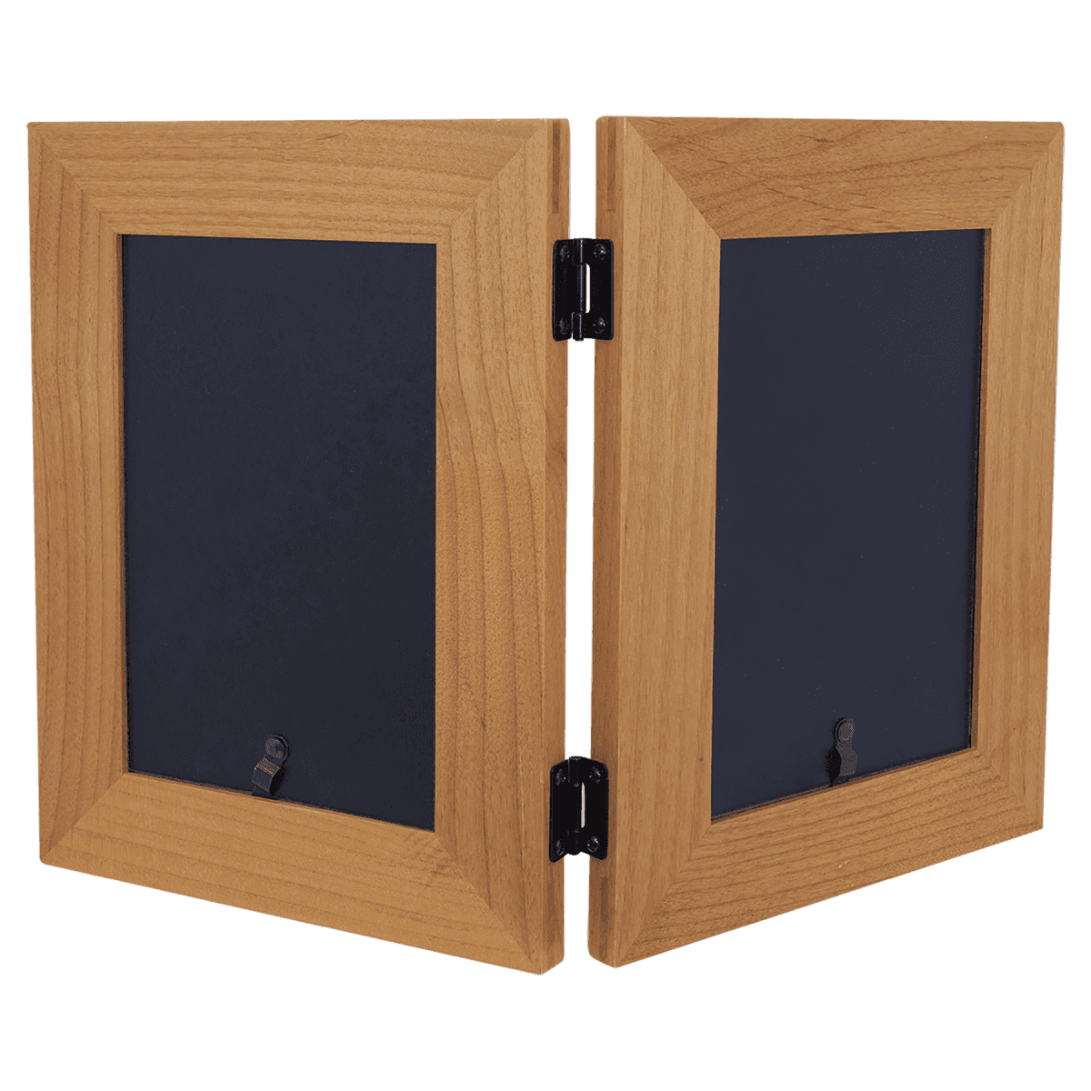 Personalized Red Alder Dual Picture Frame with Custom Engraving Dual Frame with Engraving / 4" x 6"