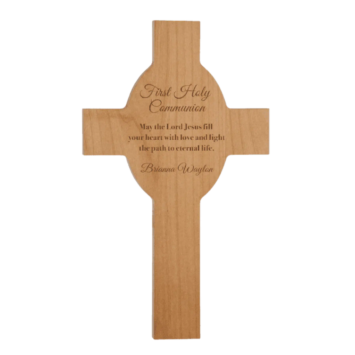 Personalized Red Alder Wood Cross - With Custom Engraving or Plate Add-On Default Title