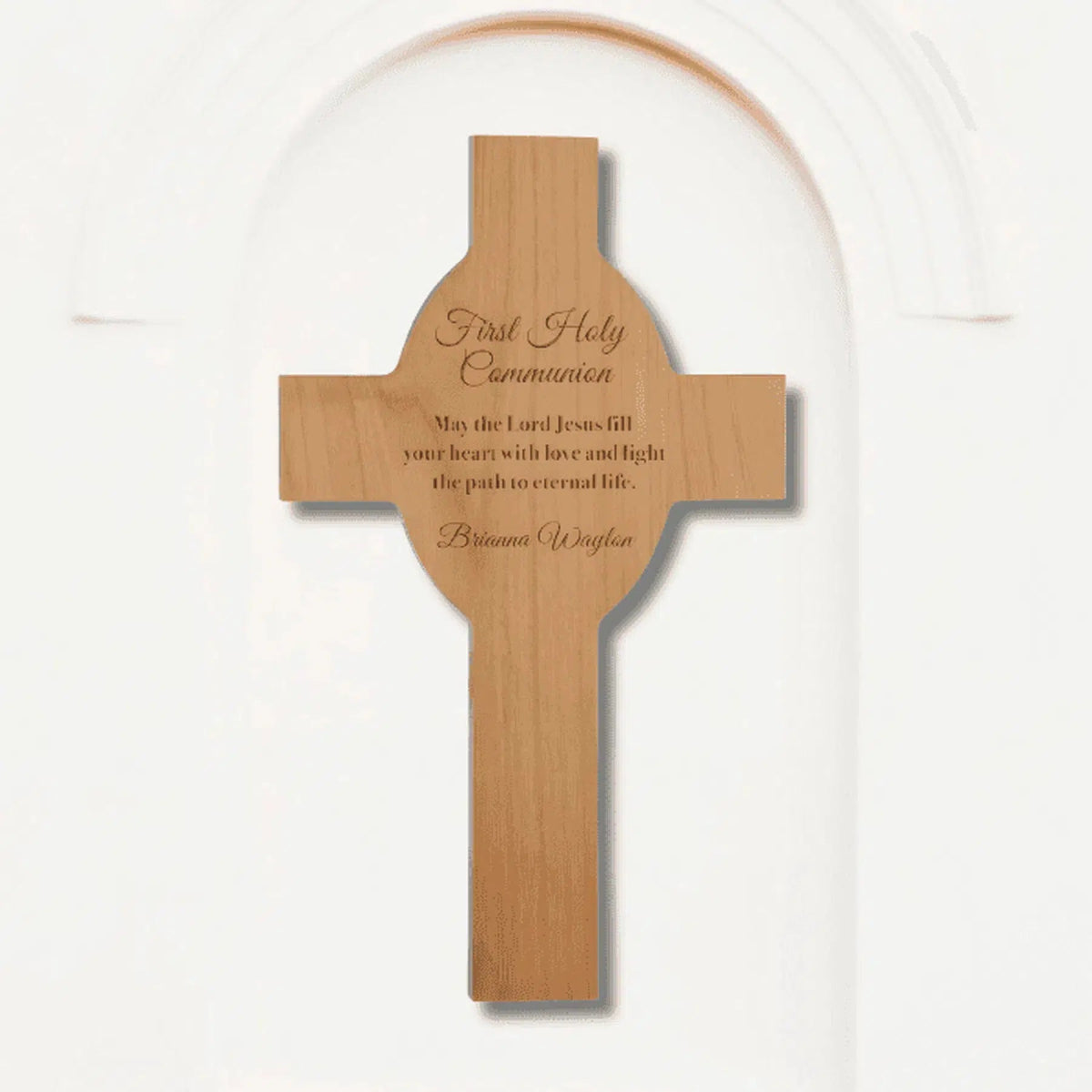 Personalized Red Alder Wood Cross - With Custom Engraving or Plate Add-On Default Title