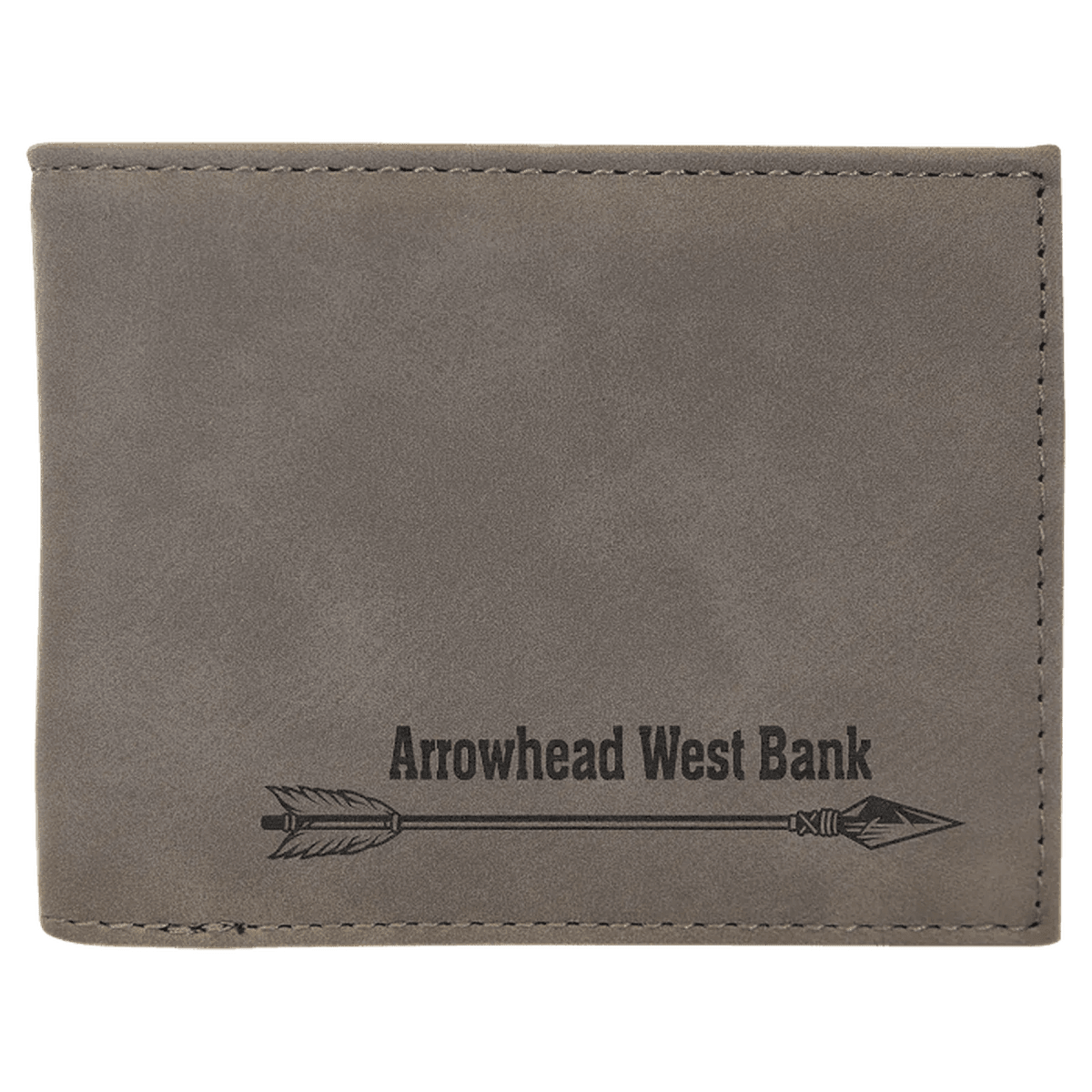 Personalized RFID Bifold Wallet with Flip ID - Gray