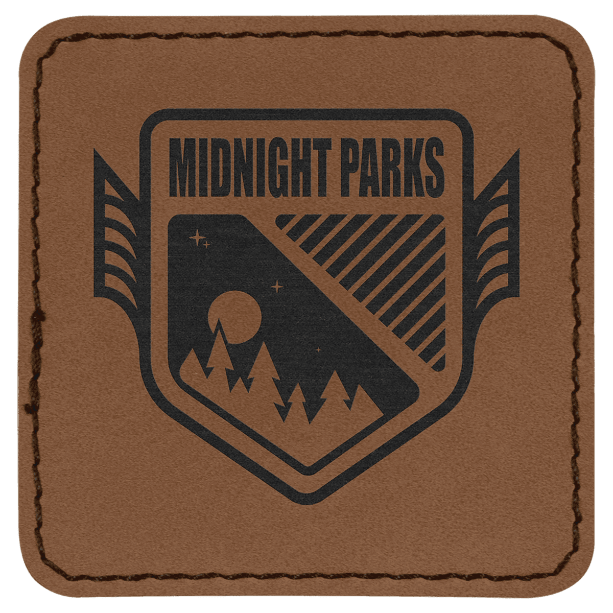 Personalized Self - Adhesive Patches - Heat Transfer - Dark Brown