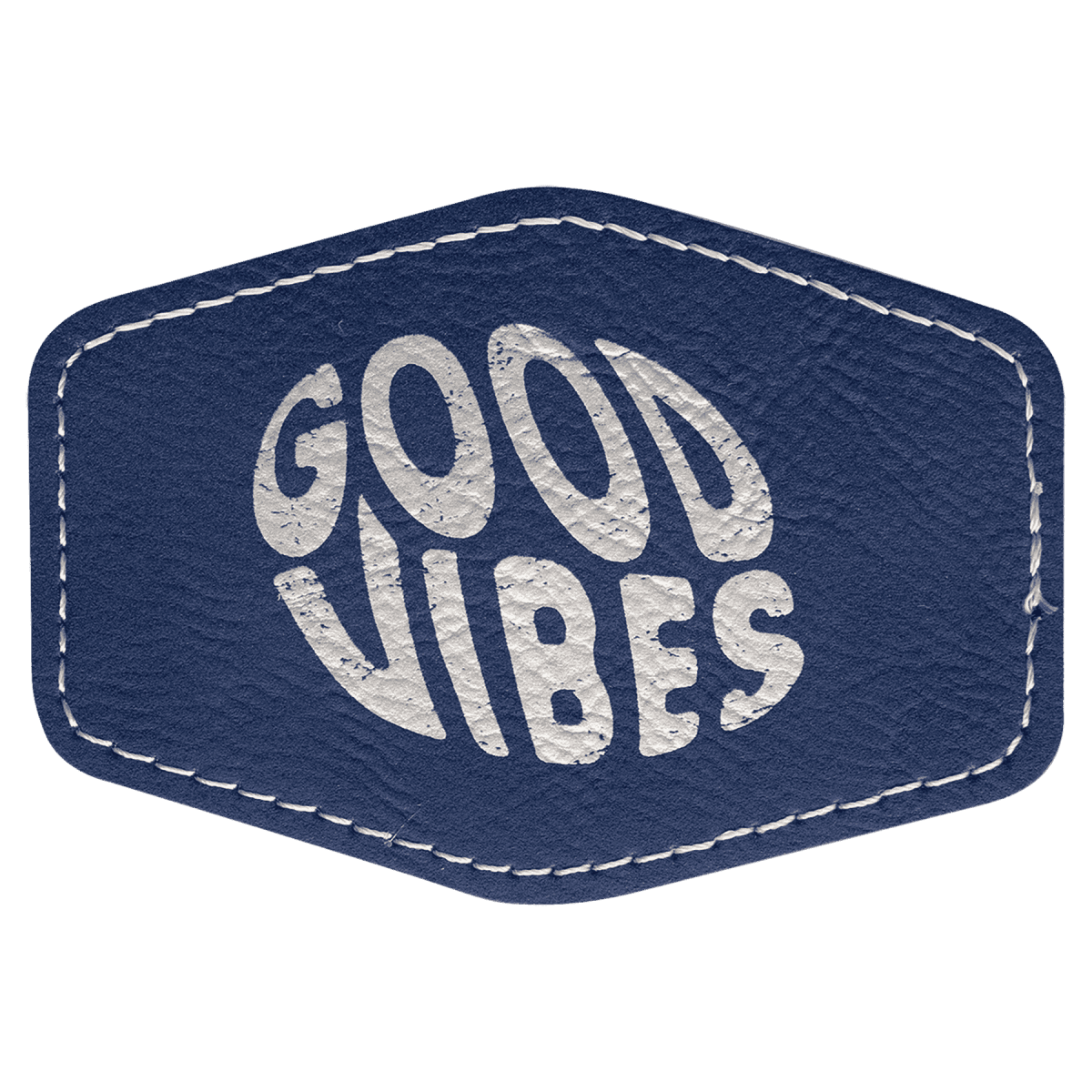 Personalized Self - Adhesive Patches - Heat Transfer - Blue/Silver