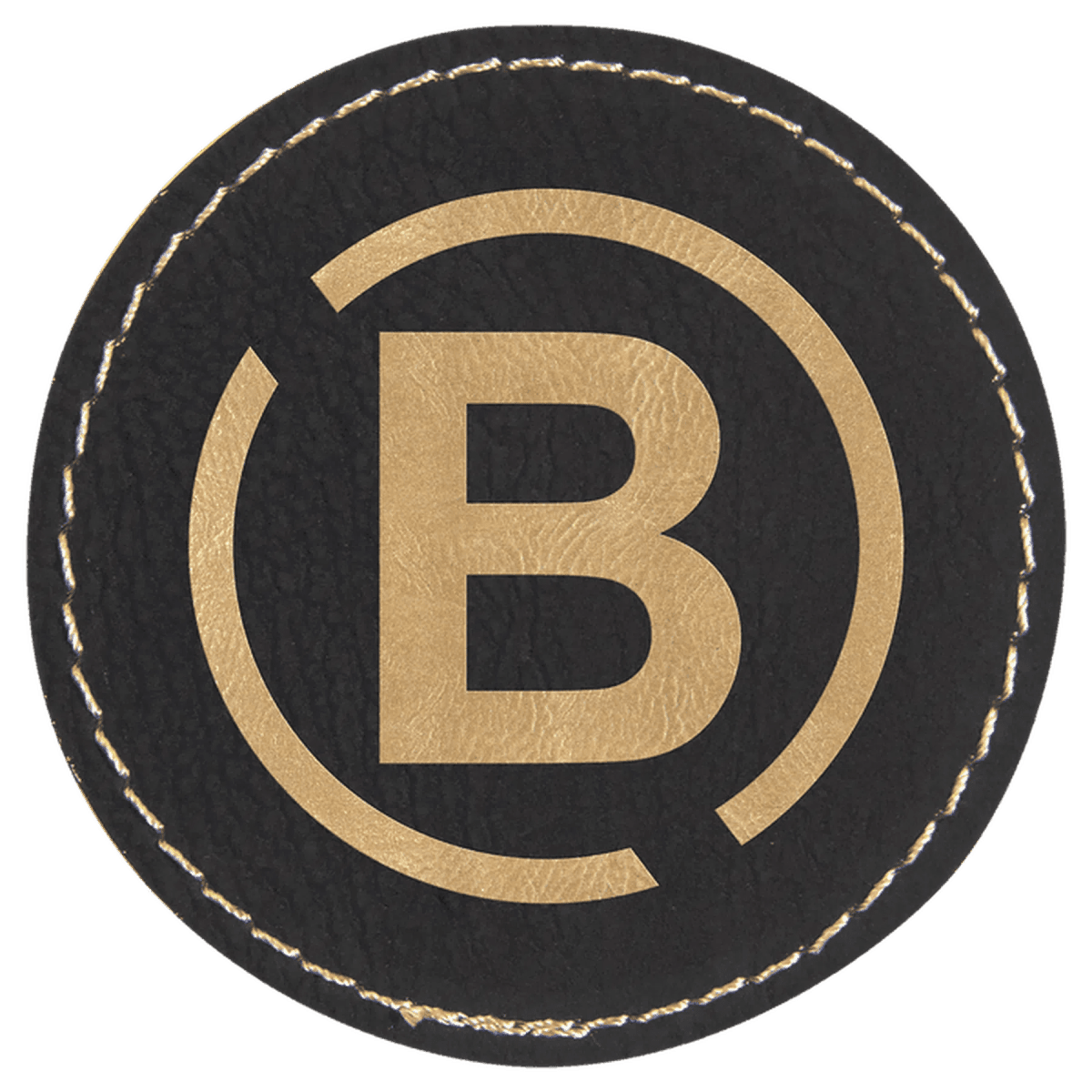 Personalized Self - Adhesive Patches - Heat Transfer - Black/Gold