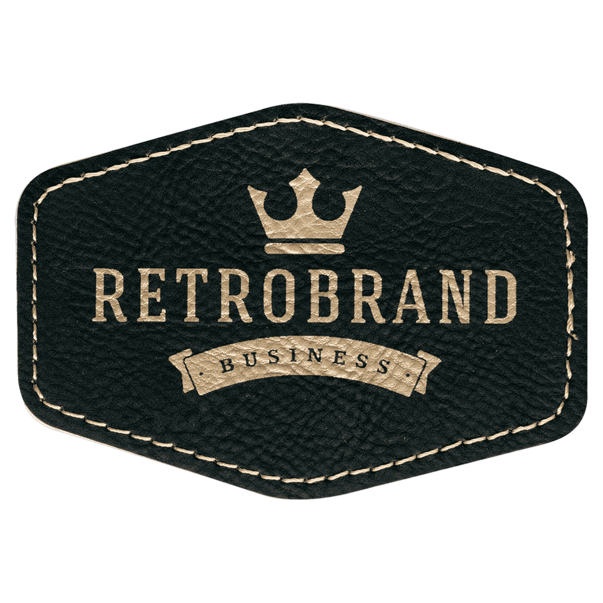 Personalized Self - Adhesive Patches - Heat Transfer - Black/Gold