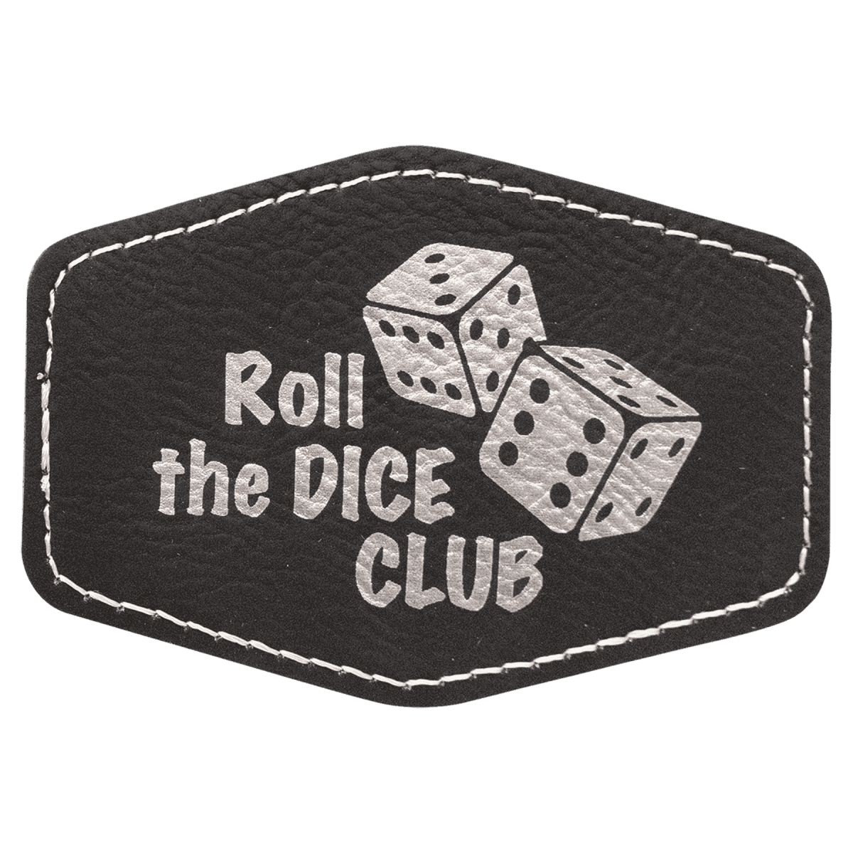 Personalized Self - Adhesive Patches - Heat Transfer - Black/Silver