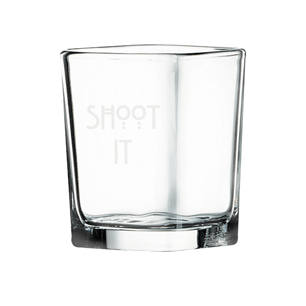 Personalized Shot Glass - Square or Round with Custom Engraving - Square