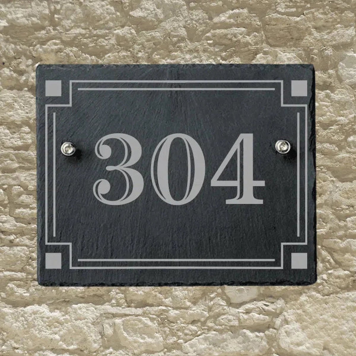 Personalized Slate Informational Signs with Bolts Room Number / 8" x 10"