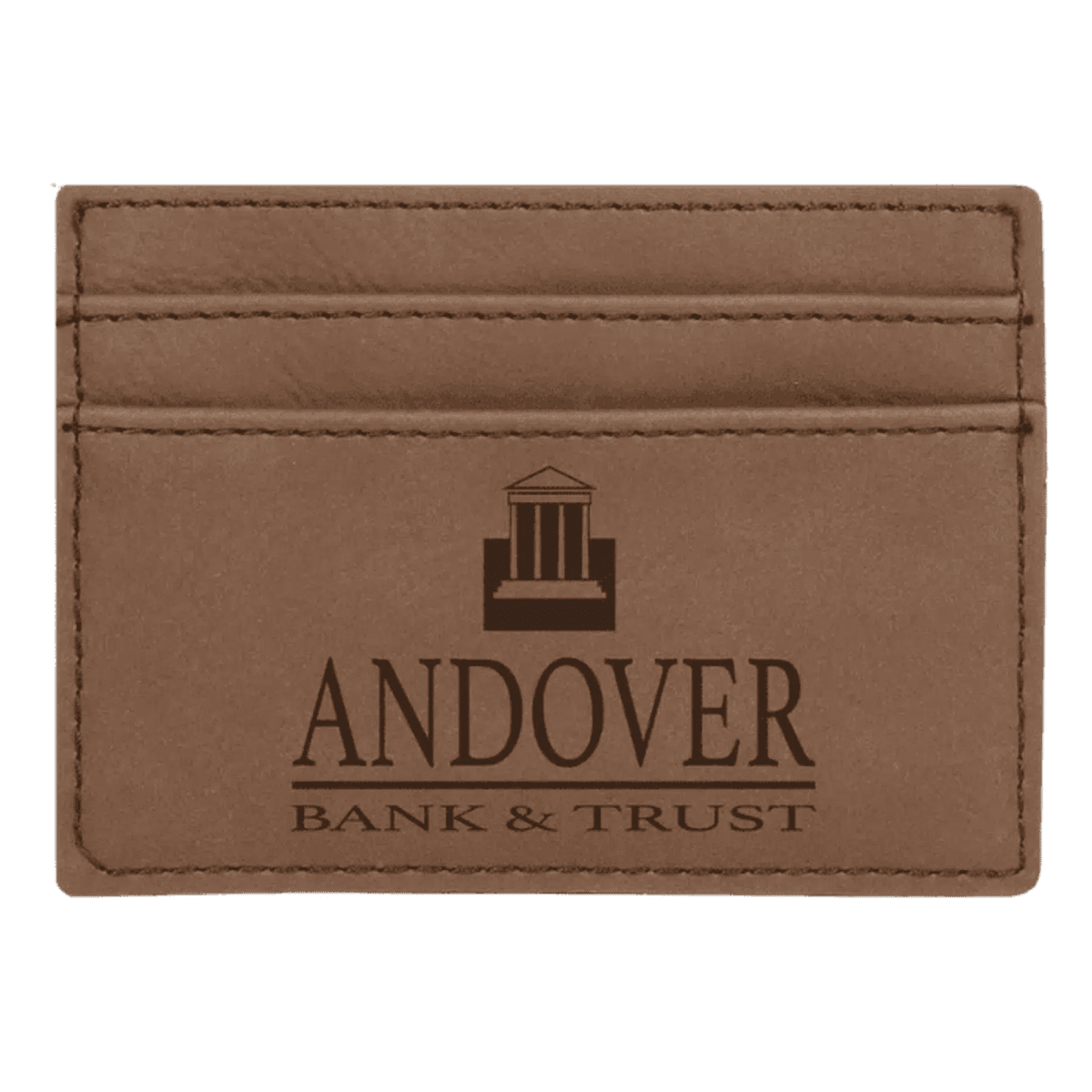 Personalized Wallet Clip with Card Holder - Dark Brown