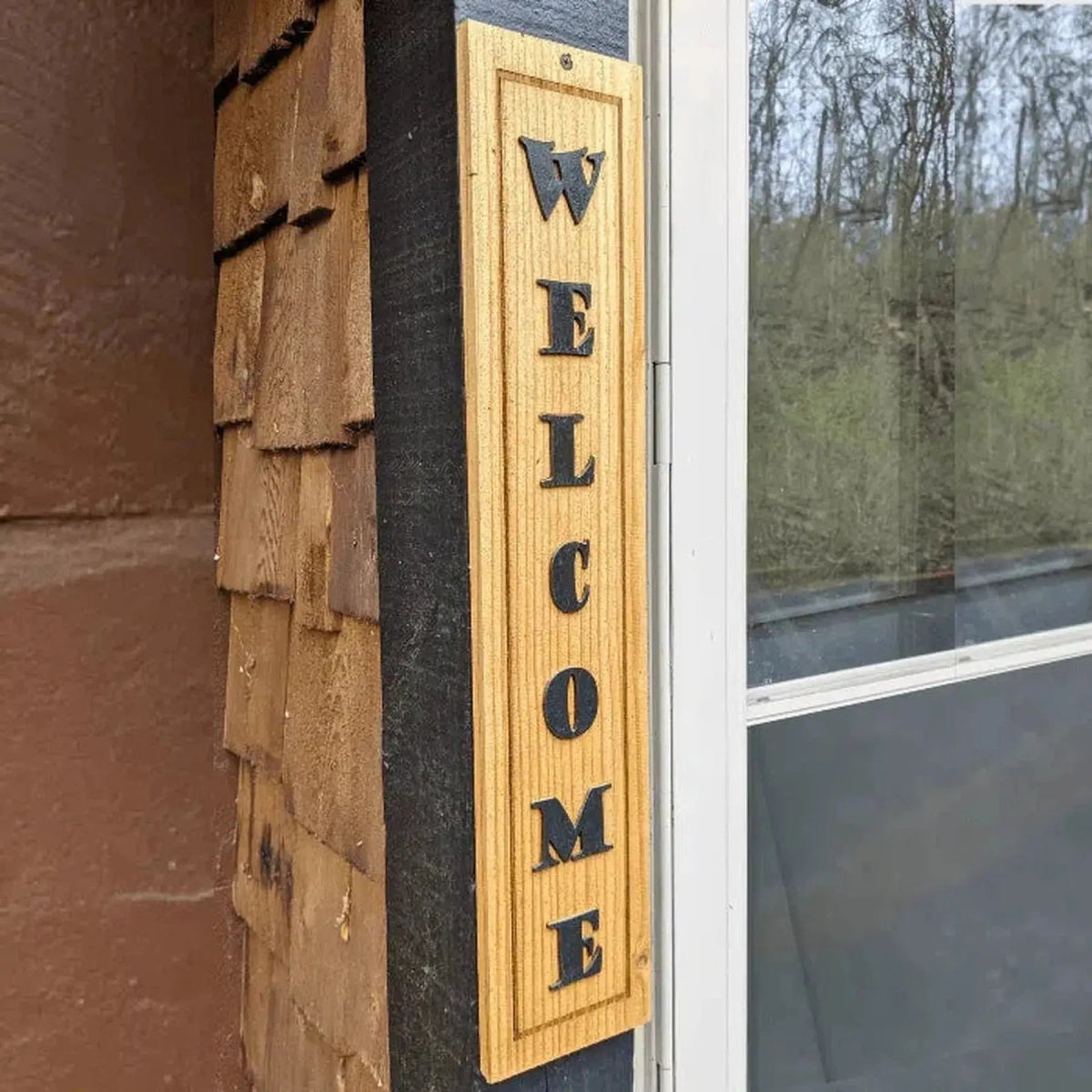 Personalized Outdoor Welcome Signs - Natural Cut Cedar 27" Long x 5.5" Wide x 1/2" Thick / Welcome