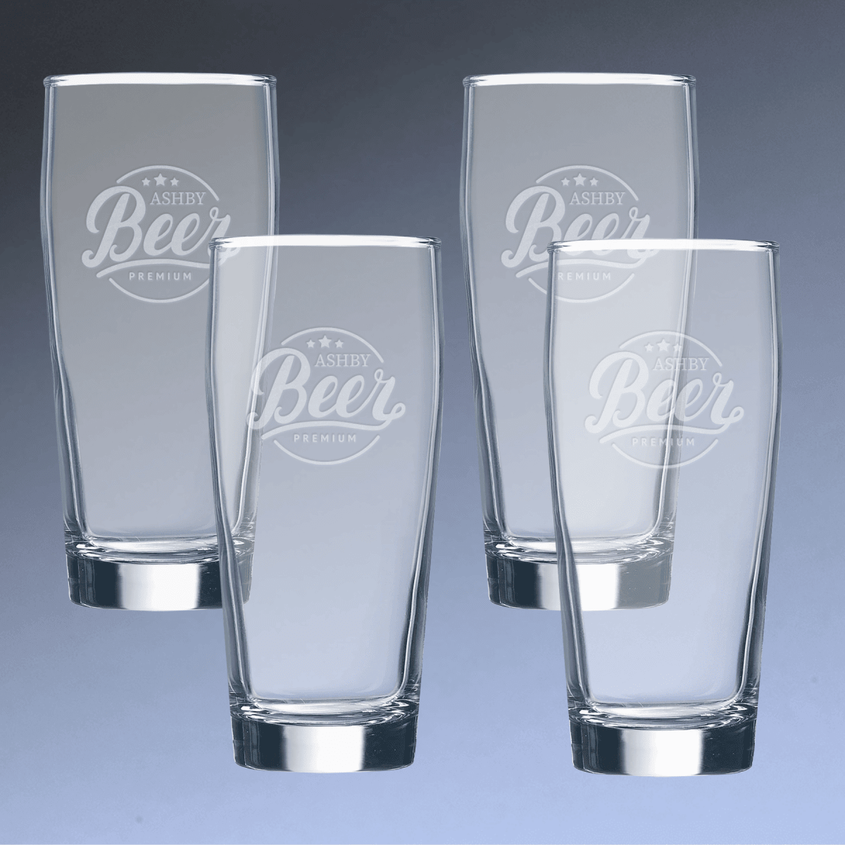 Personalized Willi Becher Beer Glass with Laser Etching - 16 oz.