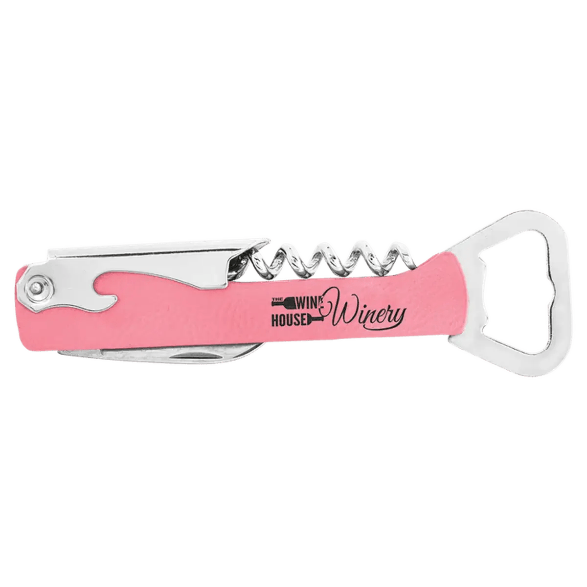 Personalized Wine Bottle Opener Multi - Tool and Corkscrew - Pink