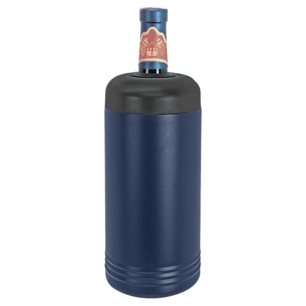 Personalized Wine Chillers - Vaccuum Insulated Polar Camel Wine Cooler - Navy Blue