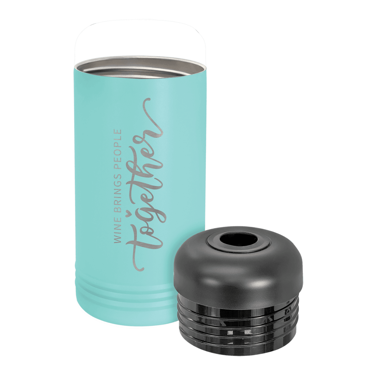 Personalized Wine Chillers - Vaccuum Insulated Polar Camel Wine Cooler - Teal